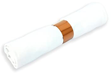 ECHTWERK Rond de Serviette en Acier Inoxydable, Design Circulaire, Porte-Serviettes, Boucles de Serviette, Universel, décoration de Table pour Mariages, Ø 4 cm, édition cuivre, 4 pièces