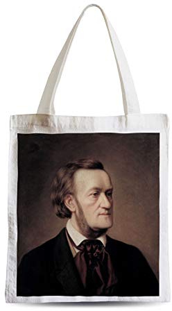 Fabulous Large Beach Shopping Bag for Students Richard Wagner German Composter Portrait Painting