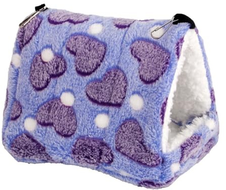 MiOYOOW Meerschweinchen Bett, Hamsterhaus Haustier Schlafsack Höhle Nest Kissen Weiche Warme Haustierbett, Hängemattennest mit Hakendesign für Hamster Igel Chinchilla Kaninchen Eichhörnchen