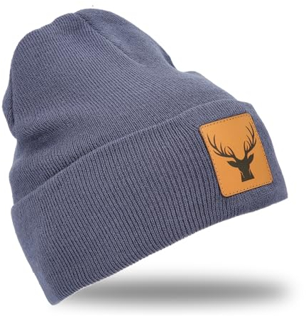 Royal Hunter® - Wintermütze für Jäger I hochwertige Jagdmütze I Jäger Mütze Cap Blau für die Jäger und Outdoor Enthusiasten I Jagdmütze Unisex mit Hirschpatch