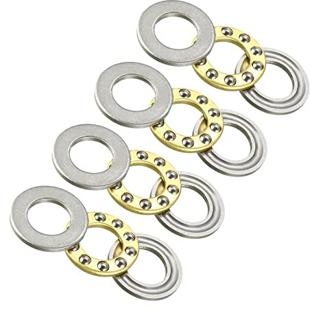 QUARKZMAN 4 Stück Miniatur Axial Kugellager 10mm x 18mm x 5.5mm Chromstahl | Für Aufzüge und Formenbau