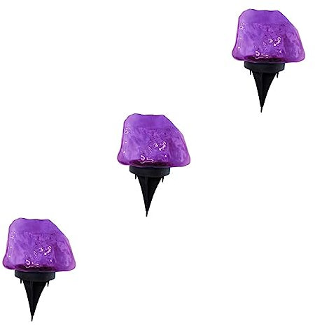 DOITOOL 3stücke Wasserdichte Solarsteinlampe Für Außenbereich Gartenbeleuchtung Einbauleuchte Für Landschaftsgestaltung Langlebig Für Garten Rasen Und Wege Beschreibung Vielseitig