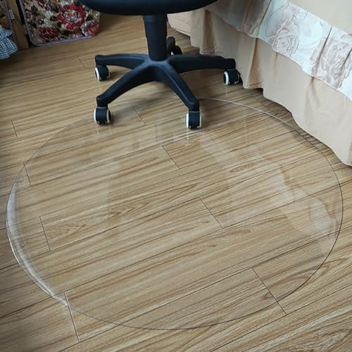 Bürostuhl Bodenschutzmatte für Hartböden,Transparent Schreibtischstuhl Unterlage Schreibtischstuhl Unterlage Kunststoff Teppich Schutzmatte für Hartböden Bürostuhl (140cm/54.6in,1.5mm)