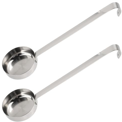 Cabilock 2 Pièces Cuillère À Sauce À Pizza Louche De Cuisine Cuillères À Mesurer De Cuisine Cuillère À Ketchup Louche À Sauce À Tartiner Cuillère En Acier Inoxydable Cuillère À Fond Plat