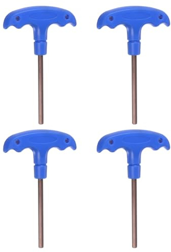 QUARKZMAN 4 Piezas de Llave Hexagonal en Forma de T con Mango en Forma de H de 5 mm, Fabricada en Acero S2, Herramienta de Reparación de Llave Hexagonal Interna