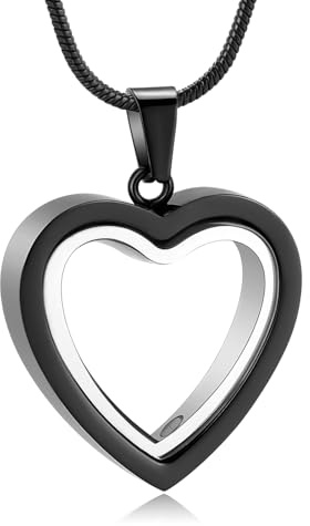 Glas Kremation Schmuck Halskette für Asche Herz Memorial Lockets für Asche Edelstahl Keepsake Urne Asche Anhänger
