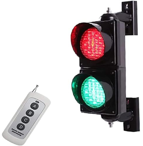 XCSCUK Semaforo, Semaforo Stradale Rosso/Verde, Semaforo Stradale a LED Industriale con Telecomando per corsie stradali (220V)