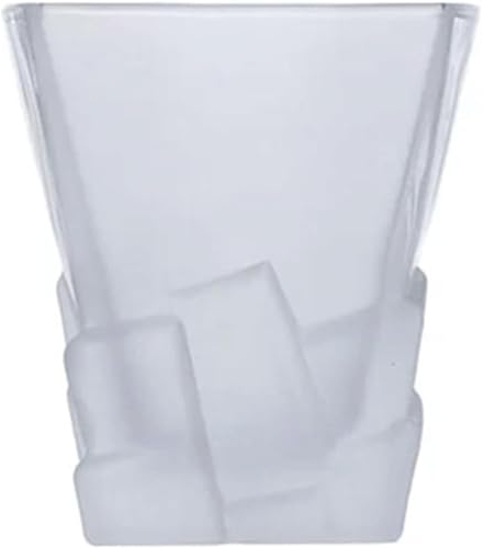 QWPYDXN Bicchieri da Vino Bianco Bicchiere da vino quadrato Bicchieri da vino Champagne Tazza di vetro creativa Tazza trasparente Bicchiere da cocktail Tazza da tè alla frutta per whisky