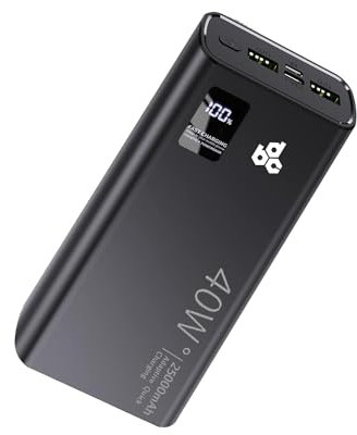 Power Bank DBC 25000mAh, Caricatore Portatile Fast Charge Con Display 40W QC 4.0 & PD 3.0 USB C Ingressi&Uscite per iPhone Samsung Huawei Xiaomi Ricarica Rapida Model:1260110