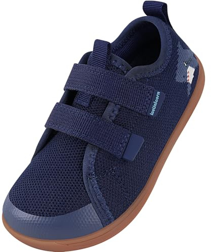 IceUnicorn Enfant Barefoot Chaussures de Garçons Filles Minimalistes de Trail Basket Légères Antidérapantes Respirantes Zero Drop(Marine, 31 EU Large)