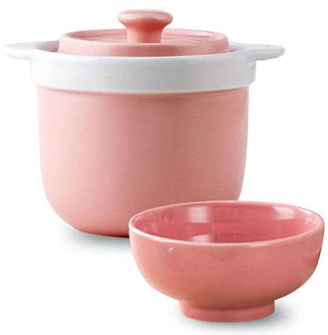 TGDGFKIAS una tazza di zuppa, Tazze da brodo, ciotole for zuppa con manici, tazza for zuppa da microonde con coperchio, ciotole for zuppa di cipolle francese(Roze)