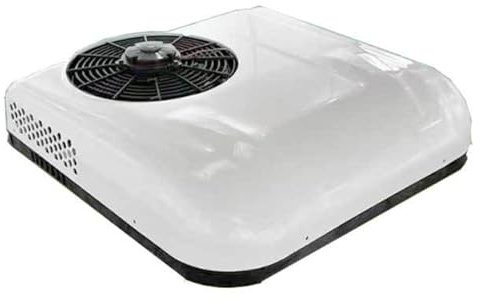 Climatiseur remorque de voyage Climatiseur de toit électrique ultra-mince et silencieux pour camping-cars, camions, véhicules utilitaires et véhicules de stationnement.
