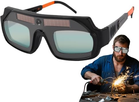 Generico Selbstverdunkelnde Schweißbrille | Schutzbrille mit echter Farbe – verstellbares Design tragbar zum Schweißen und Schneiden