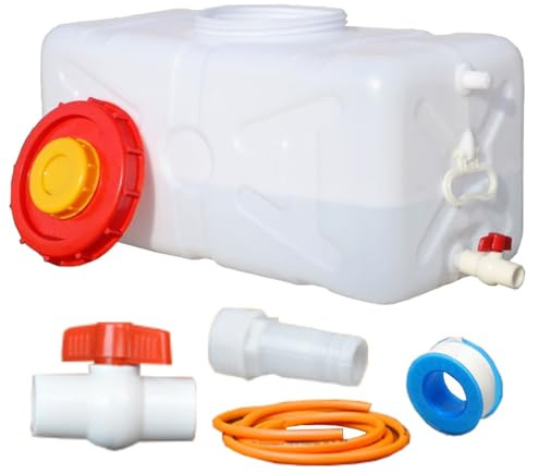 Tanque de Agua portátil de 4 a 52.8 galones con Grifo y Manguera, contenedor de Almacenamiento de Agua for Camping, Autocaravana(25L/6.6Gal)