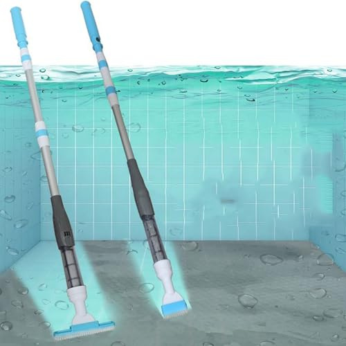 YCNLYSSR Outil de Nettoyage de Piscine pour bébé, aspirateur de Piscine télescopique à Main, aspirateur électrique Pratique et Rechargeable, Aspiration de la saleté