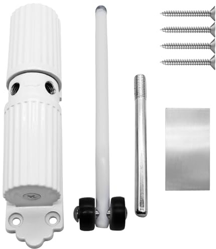 ZHIYUQL® Automatischer Türschließer Fliegengittertür, Garden Gate Closer | Türschliesser Innen Aus Aluminiumlegierung Weiß für Fliegengittertür, Gartentüren, Zaun-Tore Etc, Zimmertüren, Büros