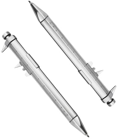 Gadget con penna a da 0-100 mm Calibro a corsoio 2 in 1 e penna a per misurazione e marcatura per artigiani e studenti Calibro a corsoio