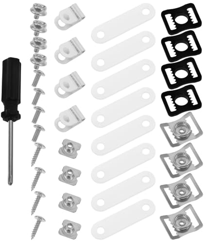 HORIALENCE Hockey Helm Reparaturset mit R förmigen Visierclips 57 Stück aus Edelstahl und Aluminiumlegierung und Kinnriemenadapter für Football und Baseballhelme