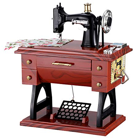 VORCOOL Nähmaschine Spieluhr Spieldose Musikspieldose Geschenk für Kinder Erwachsene