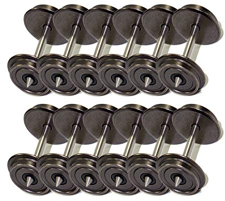 Evemodel DC-Gleichstrom Radsatz Nadellager 36'' Metallräder für Modellbahn Spur H0 (12 Stk.) Neu