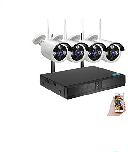 Telecamera Videocamere Sorveglianza Sistema Di Monitoraggio Della Sicurezza Ip Wifi 4Ch 2Mp, Kit Nvr Cctv Wireless, Rilevamento Del Movimento-Altro_Hdd 1080P + 1Tb_1080P_3,6 Millimetri
