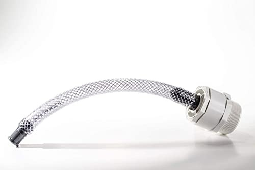 Boquilla de alto flujo compatible con latas de combustible militares de plástico Scepter de 5 galones, boquillas de rosca fáciles con filtro y tapa antipolvo (3/4 pulgadas de diámetro exterior/12
