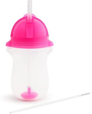 Munchkin Click Lock Tip & Sip Baby Straw Cup | Leakproof | 296ml | Pink