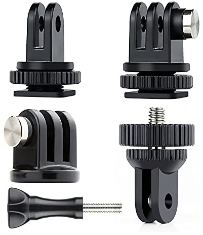 SOONSUN Tripod Mount Kit with 1/4-20 Conversion Adapter and Cold Shoe Mount with 1/4 Thread, Compatible with GoPro Hero 13 12 11 10 9 8 7 6 5, DJI Osmo, AKASO, SJCAM, Insta360, DSLR Cameras