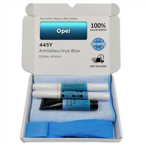 Genuine Colors Lackstift ARKTISBLAU True Blue 445Y für Opel Blau Corsa Mokka