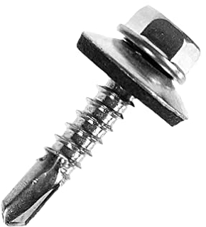 DOJA Industrial | TORNILLOS AUTOFORZADOS METAL M5 | PACK 50 | 5,5 x 22 mm | Tornillos de chapa autoperforante de acero con cabeza hexagonal con arandela de sellado para mayor fijación | Tornillos