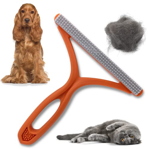 PawsOnly | Tierhaarentferner | Katzenhaarentferner | Hundehaare Entfernen | Fusselentferner für Sofa Auto Teppich Kratzbaum Kleidung | Tragbarer | Fusselbürste Tierhaare Pet Hair Remover (Orange)