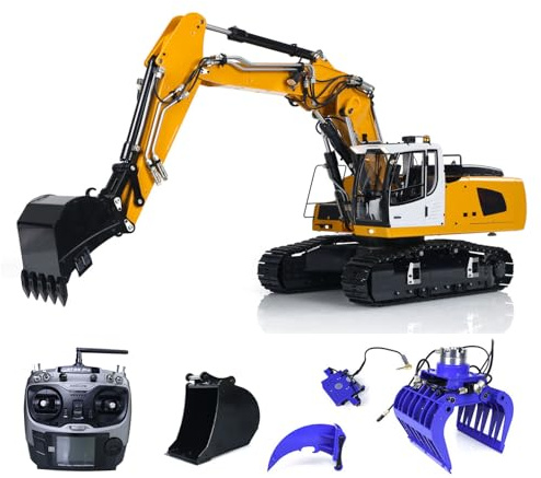 Toucan RC Hobby Hydraulischer Metallgreifer für Heimwerker 1/14 946 946-3 Kettenrad-Rc-Bagger Modell (MTM-BA-946-3-HydraulicGrab-ARTR-Y)