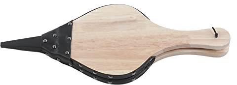 TANM Wood Fireplace Bellows High Security Heat Resistant Leather Fireplace Bellows Manual Operation For Fire Pits