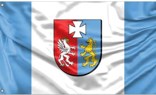 Voivodato della Subcarpazia, bandiera della Polonia | Stampa dal design unico | Made in EU (90x150 cm)