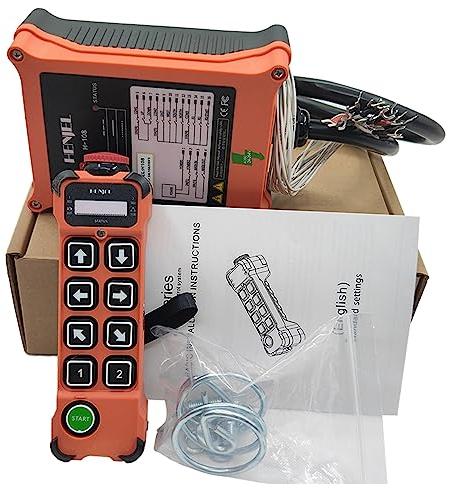 12V 24V 12-65V Industrial Wireless Crane Remote Control for Hoist Overhead Bridge Crane Radio Gantry Crane Remote Controller 8 Buttons Transmitter and Receiver