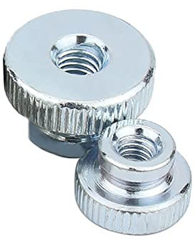SEIDER Rändelmutter 3D-Drucker Vorhangwand M3 M4 M5 M6 M8 M10 M12 von Hand anziehen(Blue White zinc,M12(1pcs))