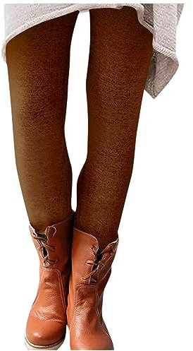 KONG JIMFAN Termostrumpfhosen Cordhose Damen Weites Bein Offene Strumpfhosen Damen Bauchweg Unterhose Unterhosen Damen Strumpfhose Blau Sport Leggings Damen Mit Tasche(#3 Coffee,S)