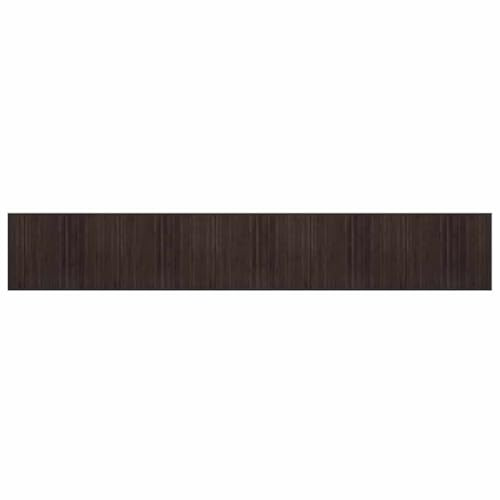 vidaXL Teppich Rechteckig Dunkelbraun 80x1000 cm Bambus