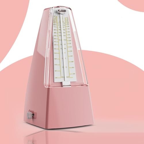 Mechanisches Metronom, Universelles Metronom FüR Klavier, Gitarre, Violine, Schlagzeug Und Andere Instrumente, Einfach Zu Bedienen, Auch FüR Kinder Und AnfäNger,Pink