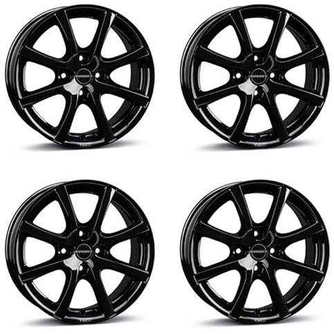 4x Borbet Felgen LV4 5.5x14 ET35 4x100 black glossy kompatibel mit Renault Clio Kangoo Mégane Scénic Twingo