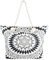 volumoon Strandtasche Damen, Schultertasche mit Reißverschluss, Extra Große Damen Beach Tote Bag, Saunatasche, Badetasche Große Feiertags Einkaufstasche Sommer Segeltuch Reise Umhängetasche