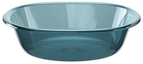 Förtjockad stor hushållshandfat, grönsakslåda, transparent plastbricka, fotskål, multifunktionell, transparent handfat (blå)