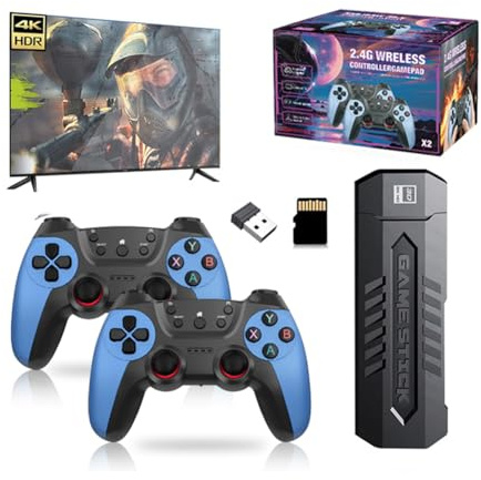 Kexpery WIRESS Retro Game Konsole 4K HD Retro Video Gaming Stick für TV (256 GB)