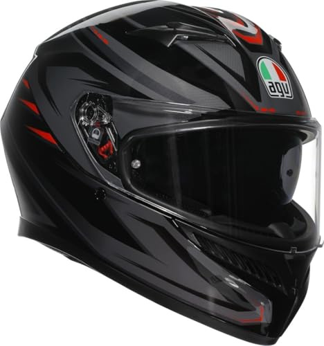 AGV K3 Syth Helm, schwarz/grau/rot, L (59/60)