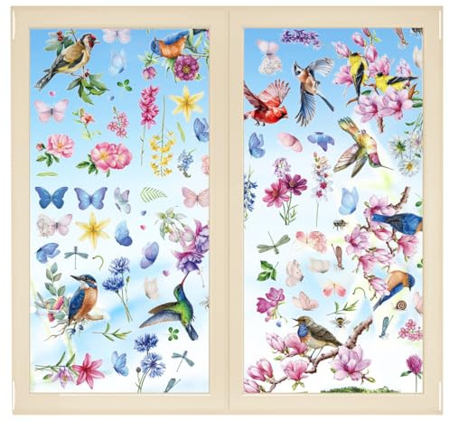 9 ark fönsterbilder barnrum, fönsterklistermärken vår, återanvändbara fönsterklistermärken vår, fönsterbilder vår blommor, vår blommor fönsterbilder, fönsterdekoration vår självhäftande film