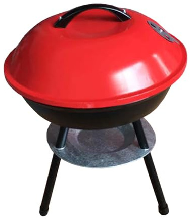 Sharplace Grill BBQ Grill avec Handle de poignée Couvercle de Table Stable Jambes triangulaires Stables avec Filet de Cuisson pour la Cour de la Cour arrière