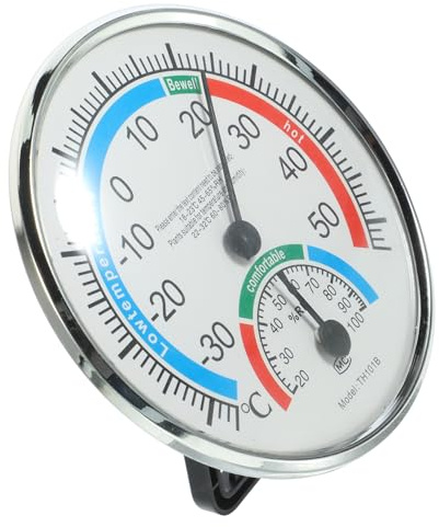VICASKY Innen Außen Thermometer Hygrometer Für Patio Präziser Temperatur Luftfeuchtigkeitsmesser Ablesbare Skalen Praktisch Mit Faltbarem Ständer Und Wandmontage