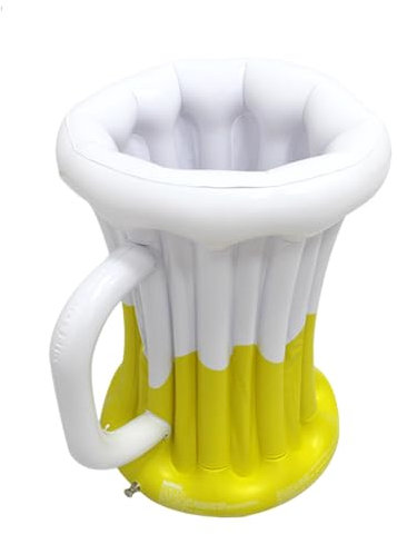 Sghtil Glacière gonflable, chope à bière gonflable et refroidisseur de boisson - Récipient portable pour boissons hawaïennes - Décoration pour l'extérieur et le jardin