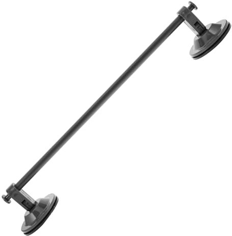 Mobestech Porte-Serviettes à Ventouses 40 Cm Alliage D'aluminium Gris Gunmetal sans Perçage Barre Unique Multifonction pour Salle de Bain la Cuisine Rangement Mural