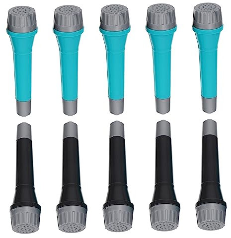 KONTONTY 10 Pièces Microphones Factices de Simulés pour Garçon Fille Accessoires de Karaoké Éducatifs pour Jeux de Rôle et Déguisements